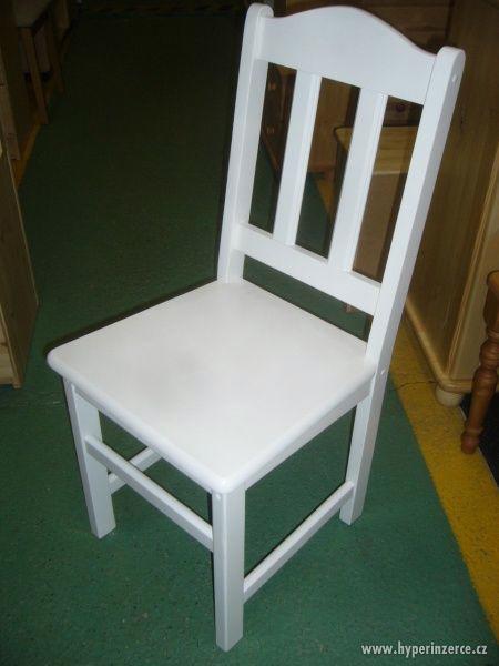 Levné bílé židle z masivu - foto 2
