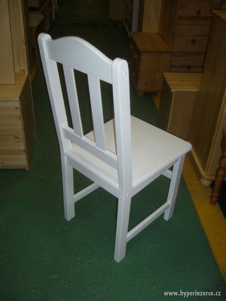 Levné bílé židle z masivu - foto 3
