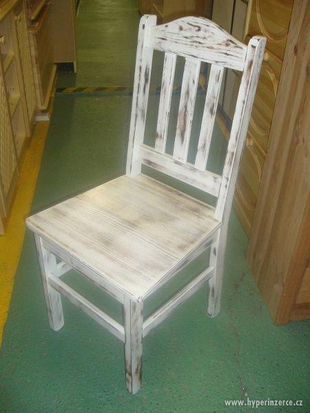 Levné bílé židle z masivu - foto 4