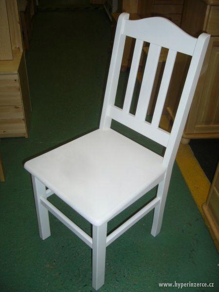 Levné bílé židle z masivu - foto 5