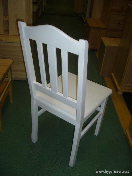 Levné bílé židle z masivu - foto 6