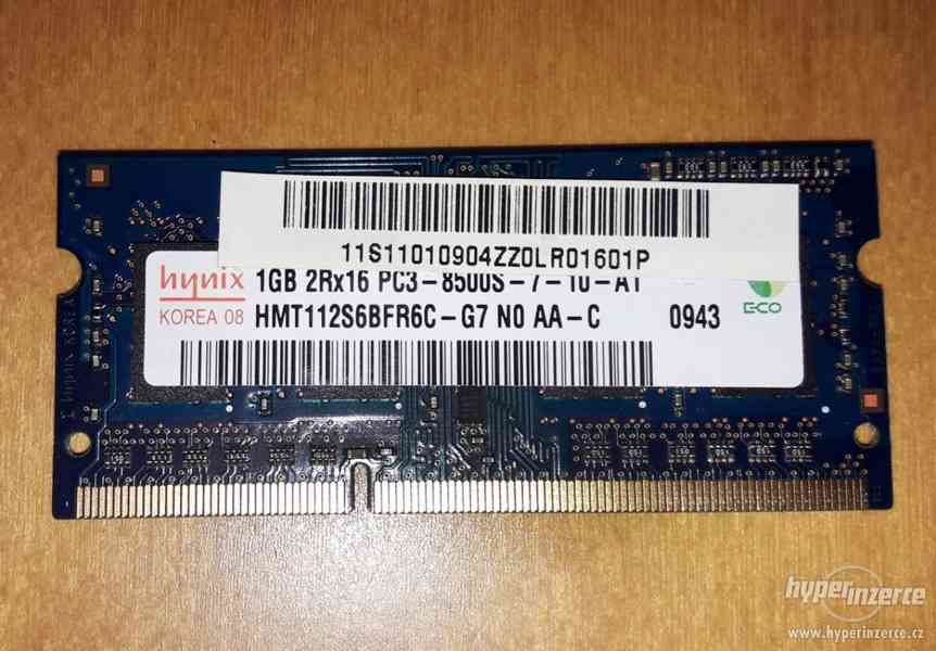 RAM pro notebook 1GB (1x1GB) PC3-8500S. DDR3 667 MHz. - foto 1