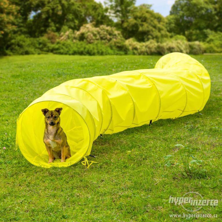 Nový tunel pro psa- závod agility, výcvik psa, hra - žlutý - foto 1