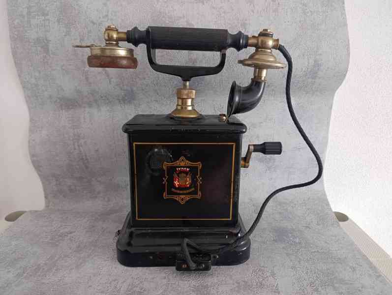 Velmi starý dánský stolní telefon JYDSK Telefon na díly - foto 4