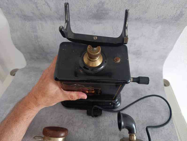 Velmi starý dánský stolní telefon JYDSK Telefon na díly - foto 9