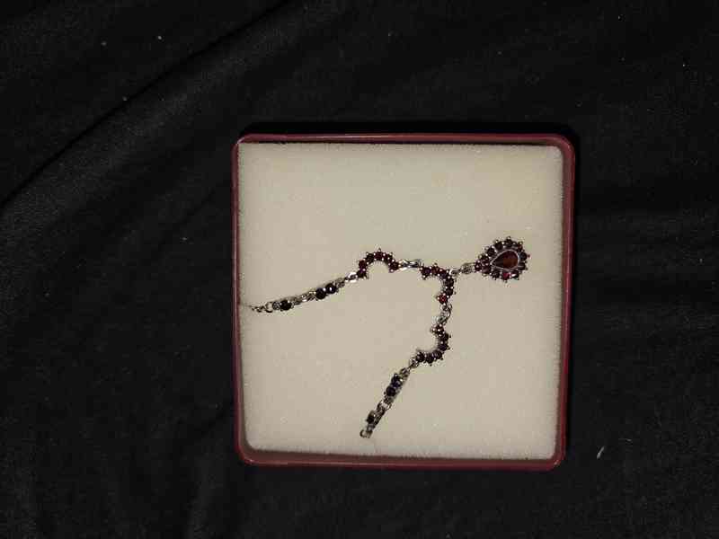 Granátový náhrdelník ze stříbra Granát Turnov - foto 2