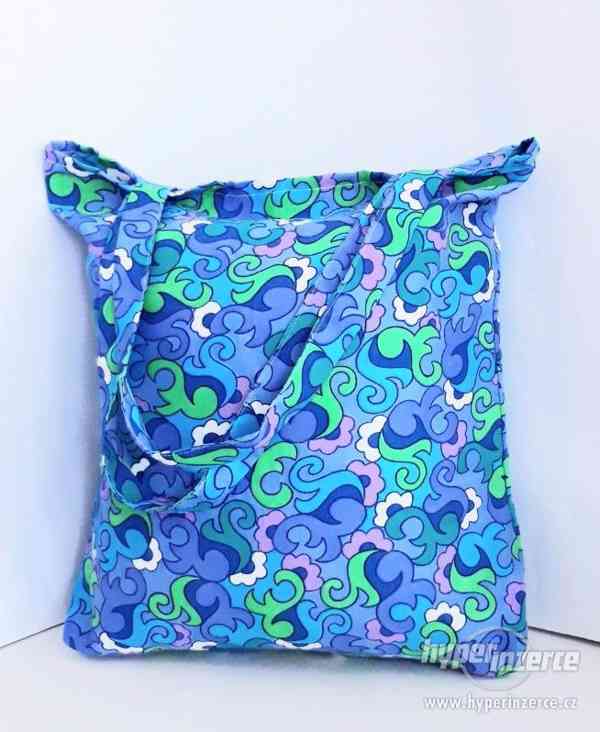 Nákupní taška - modrozelená - foto 1