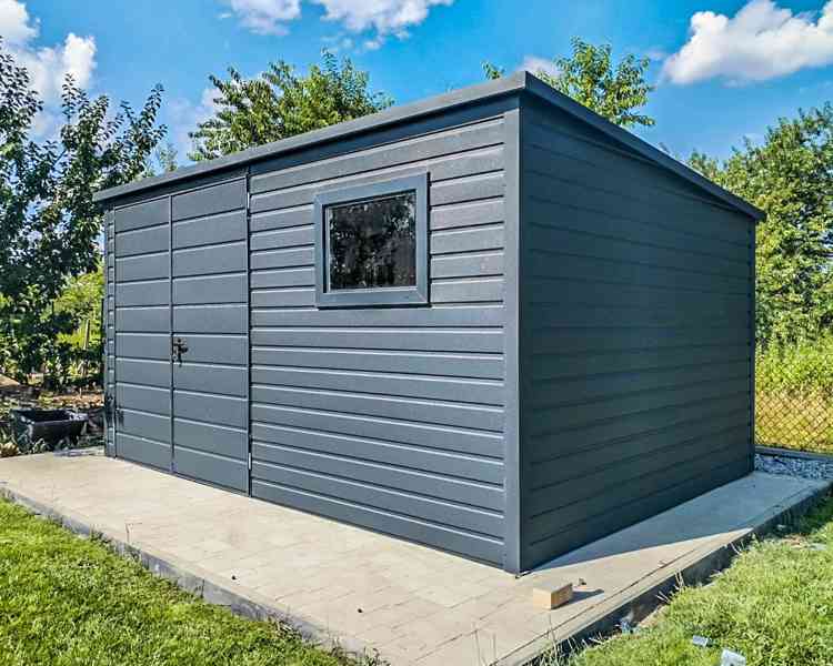 Zahradní domek 4x2,5m -  Dvoukřídlá vrata - Okno - TS746  - foto 4