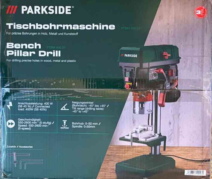 stolní vrtačka BENCH PILLAR DRILL PTBM 400 D1 = NOVÁ - foto 2