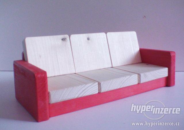 Dřevěný nábytek pro panenky obývák - foto 4