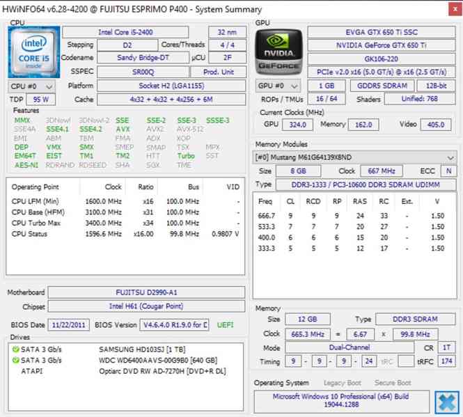 Fujitsu Intel i5 3.4Ghz/12GB DDR3/1.64TB/GTX 650 Ti/W10 Pro - foto 8