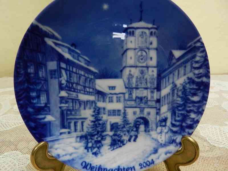 Modrý Talíř Vánoce 2004 limit edice Berlin Německo - foto 2