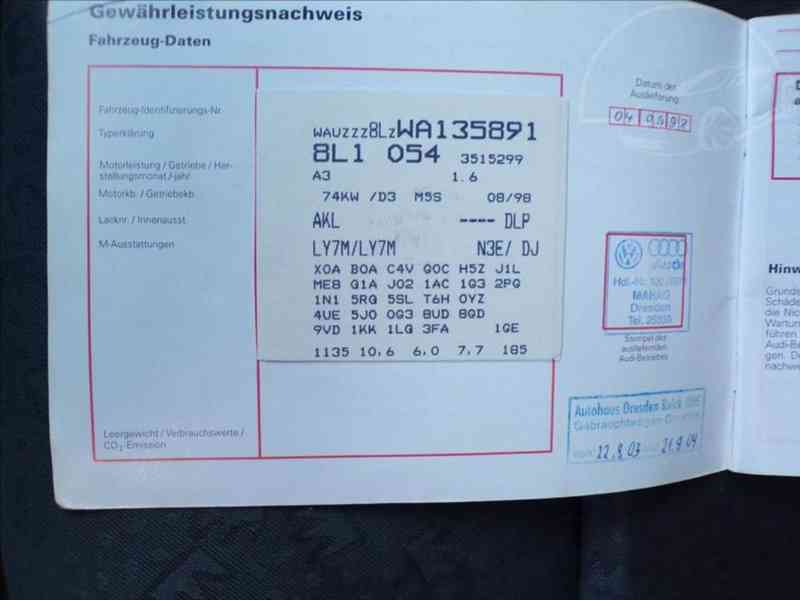 Audi A3 1,6 i-NOVÁ STK V CENĚ VOZU - foto 15