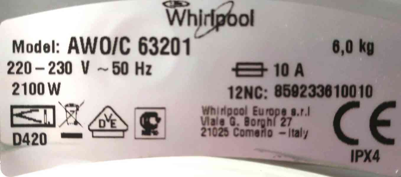 Whirlpool AWOC63201, A+++, 6,0 Kg, 1200/Ot – ZÁRUKA - foto 7