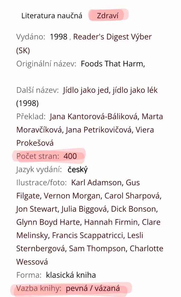 Kniha: "JÍDLO JAKO JED, JÍDLO JAKO LÉK". Top stav ! 400 str. - foto 16