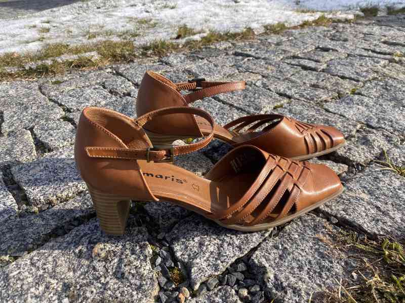 Dámské kožené elegantní sandály, Tamaris, 38 - foto 3