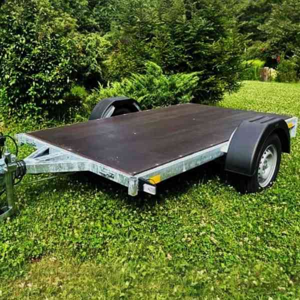 1300Kg Nový brzděný  vozík/plato 2,65x1,30 svařovaný rám,DPH - foto 11