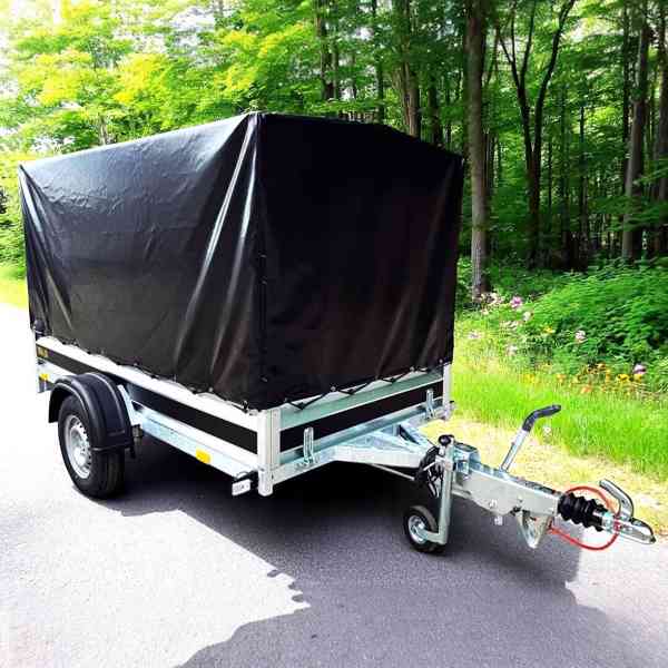 1300Kg Nový brzděný  vozík/plato 2,65x1,30 svařovaný rám,DPH - foto 22