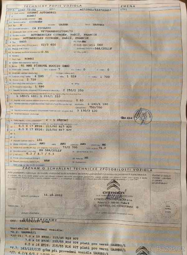 Citroën C4 Picasso 1,6   odpočet DPH - foto 5