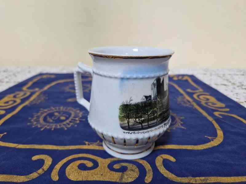 Sbírkový starý Hrnek Mušlák Pozdrav z Luže místopis - foto 6