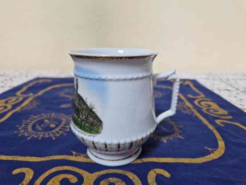 Sbírkový starý Hrnek Mušlák Pozdrav z Luže místopis - foto 4