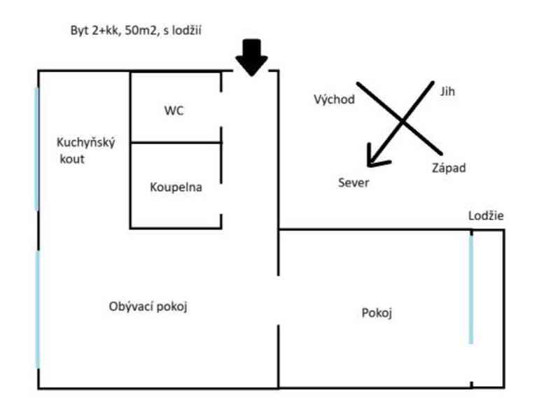 Pronájem 2+kk, 50m2 (s balk.) (Jablonec n.N., ul. Vlaštovčí) - foto 12