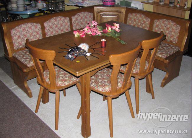 Rustikální rohová lavice - foto 1