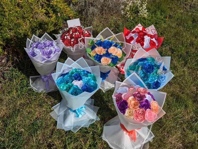 Kytice ze saténových stuh - foto 6