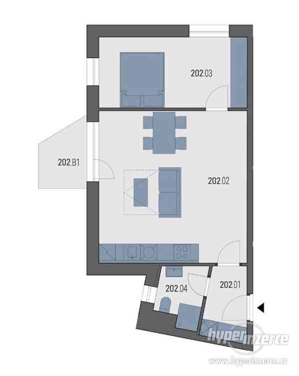 Prodej bytu 2+kk,  2. NP,  56 m2, balkon, Praha 9 - foto 5
