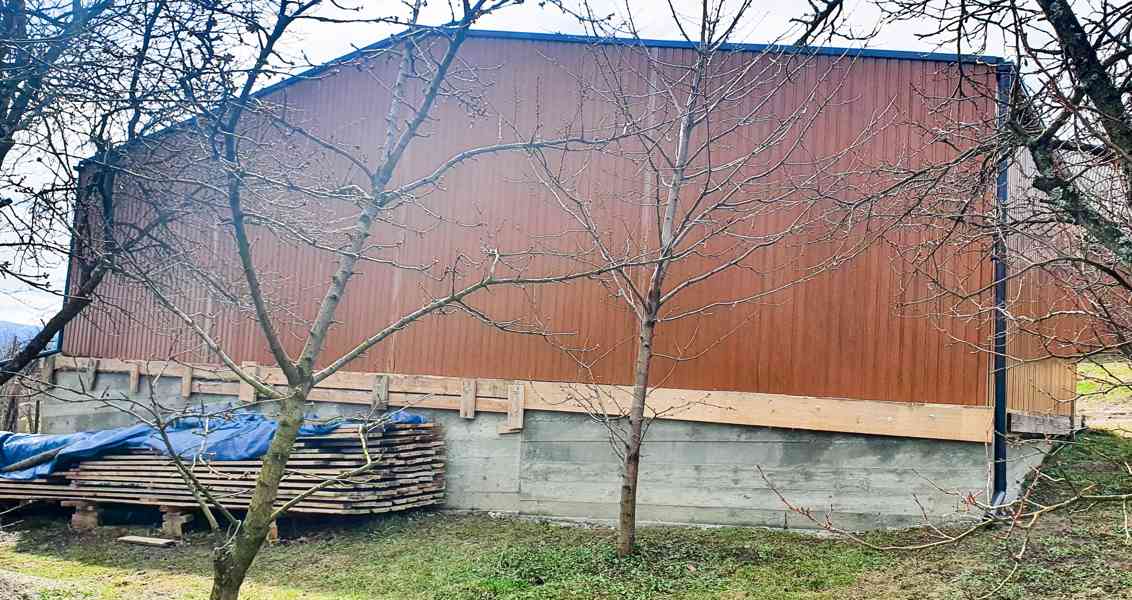 Plechová garáž 6x6m, přístřešek 6x6m sedlová střecha TS266 - foto 6