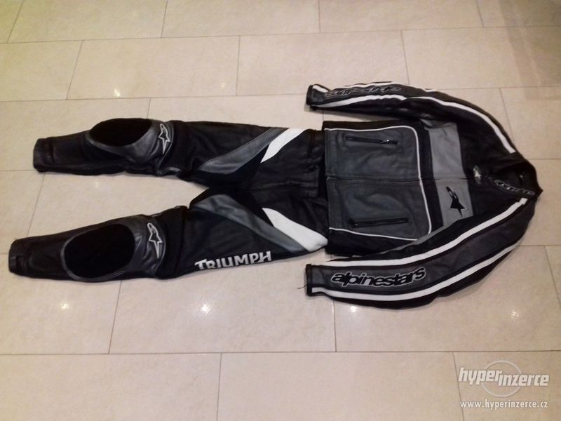 Alpinestars-Triumph-Pánská kožená moto kombinéza-dvoudílná - foto 4