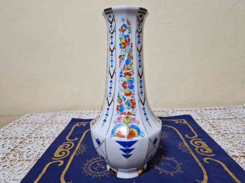 Krásná malovaná větší porcelánová Váza Telč Slavkov - foto 3