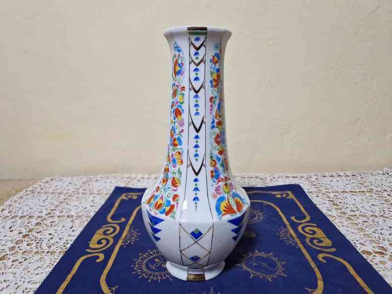 Krásná malovaná větší porcelánová Váza Telč Slavkov - foto 2