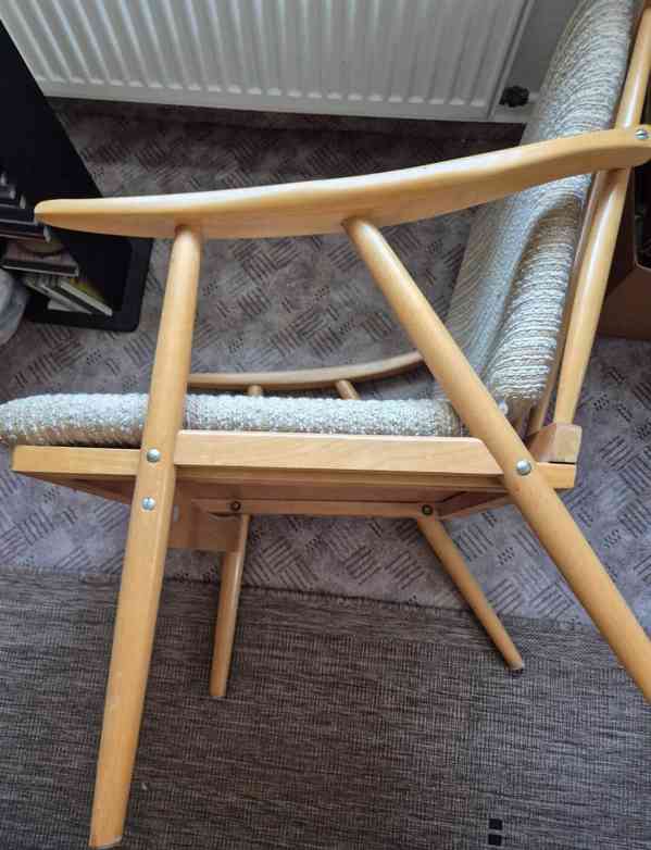 Starožitné dřevěné (retro) křeslo. - foto 5
