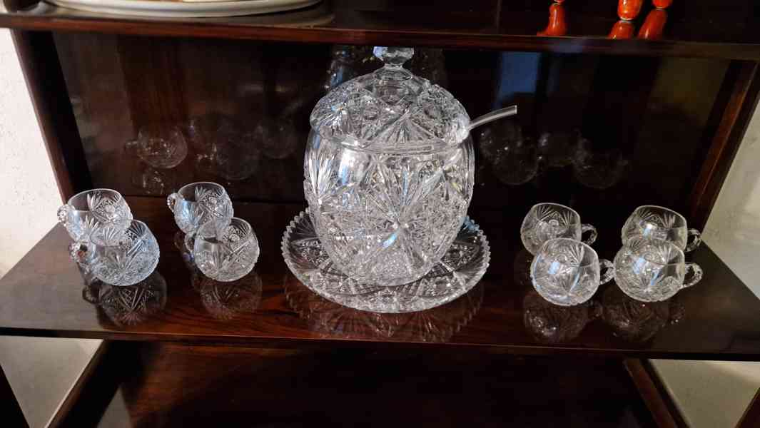 Broušený skleněný servis křišťál-souprava "Bowle" - foto 10