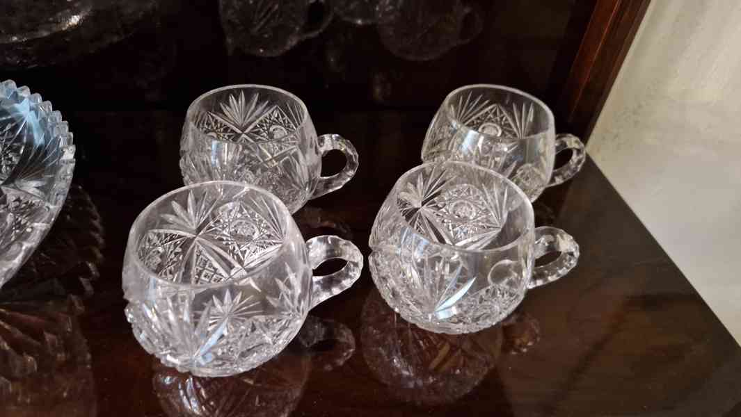 Broušený skleněný servis křišťál-souprava "Bowle" - foto 8