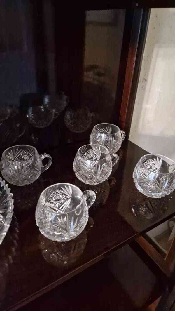 Broušený skleněný servis křišťál-souprava "Bowle" - foto 4