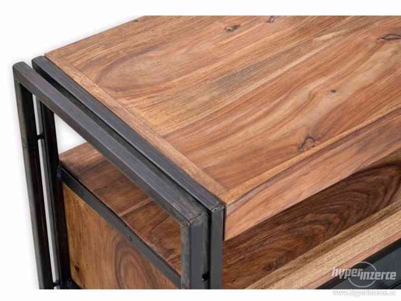 TV stolek z masivu, dřevěný TV stolek z palisandru - foto 2