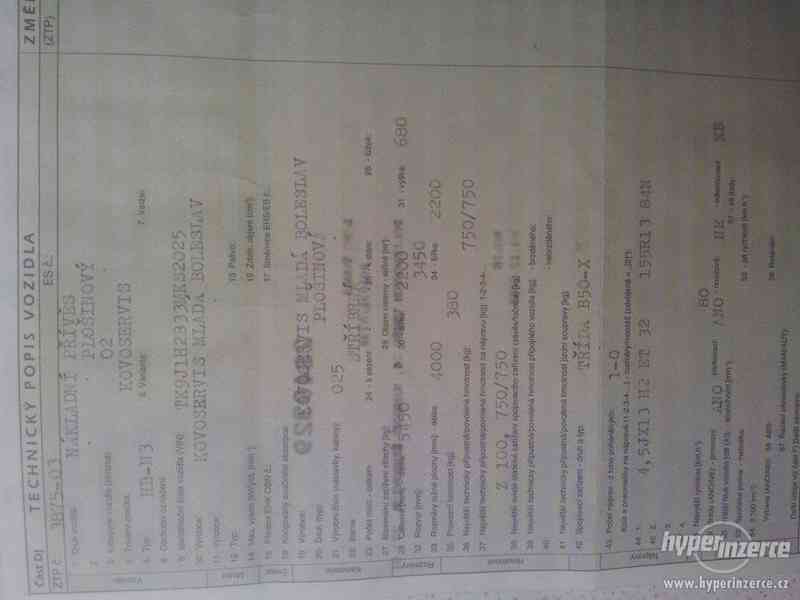 Přívěsný vozík, plato, 220x400 po generálce.Platí do smazání - foto 3