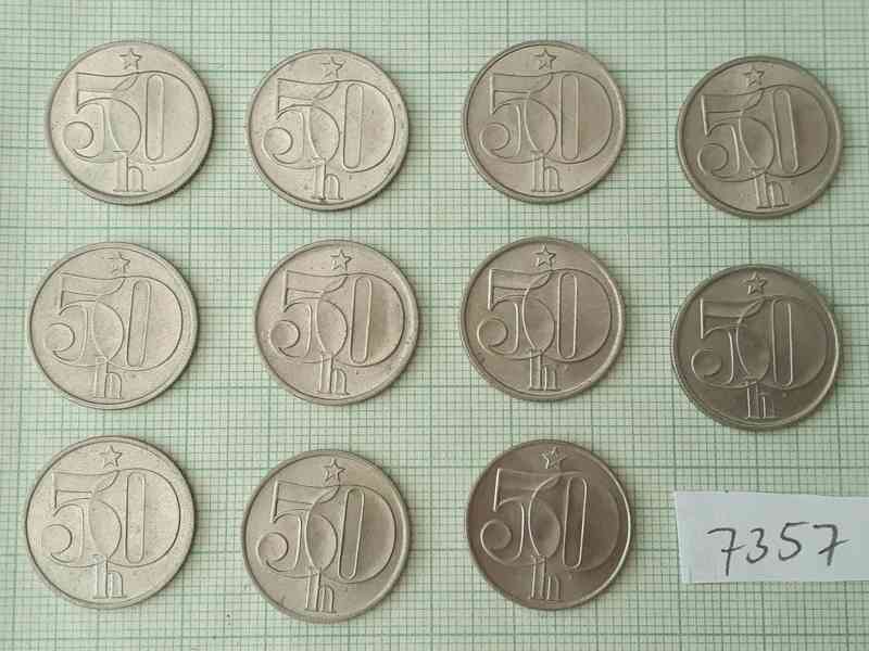  50 hal. 1978-1990 - 11 kusů mince Československo  - foto 2