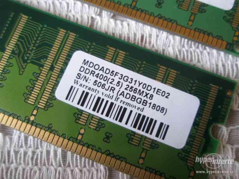 Paměť do PC počítače 256 MB DDR400 (2.5) - foto 3