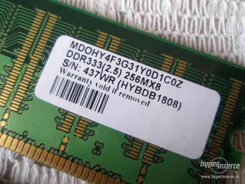 Paměť do PC počítače 256 MB DDR400 (2.5) - foto 4