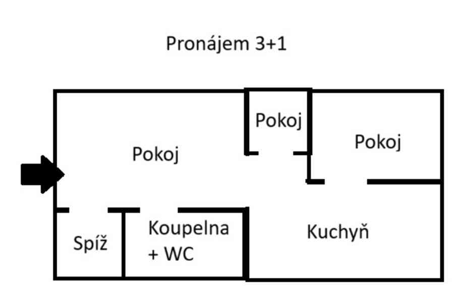Pronájem 3+1, 60m2 (Jablonec n.N., ul. Květinová) - foto 11
