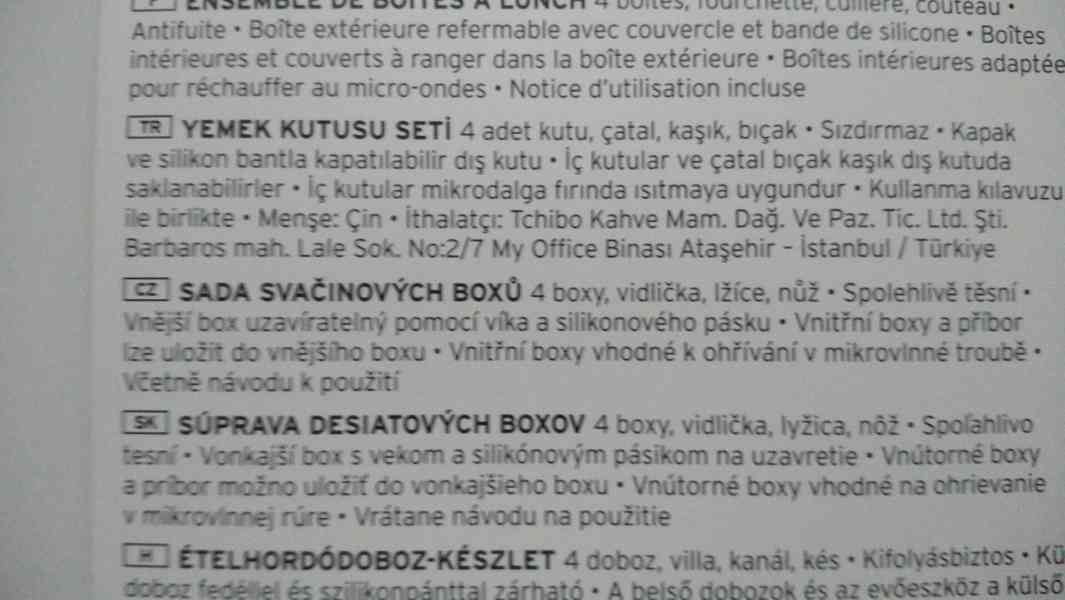 Super kvalitní nová krabice na oběd, obědový box + příbor - foto 4