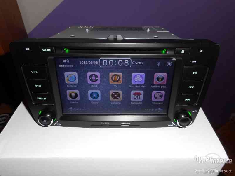 2DIN Autoradio/GPS/WIFI/BT/USB/SD/DVD/TV/Škoda Autoradio - foto 3