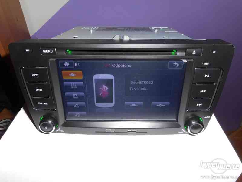 2DIN Autoradio/GPS/WIFI/BT/USB/SD/DVD/TV/Škoda Autoradio - foto 4