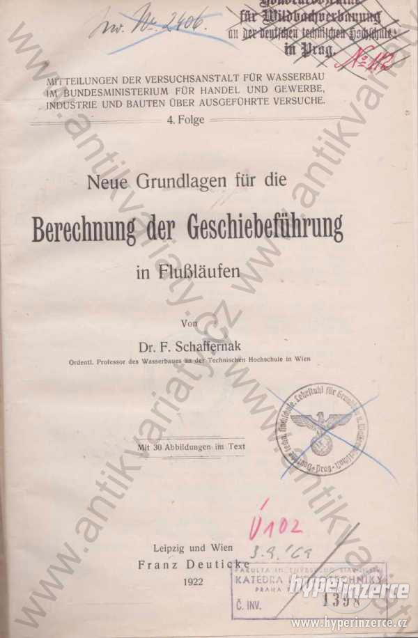 [hydrologie] Berechnung der Geschiebeführung 1922 - foto 1