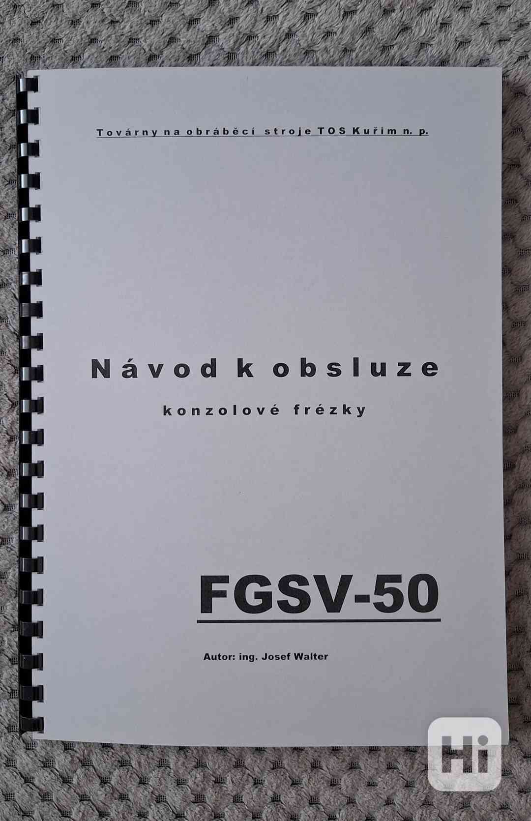 Návod frézky FGSV-50 - foto 1