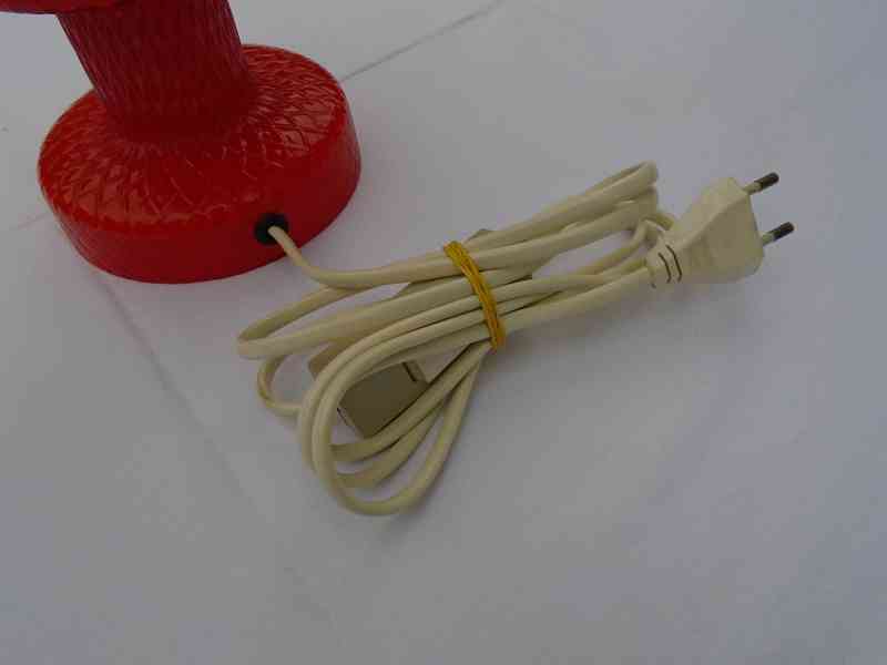 Retro lampa lampička Opálové sklo skleněná funkční top stav - foto 5