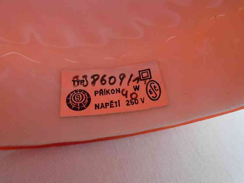 Retro lampa lampička Opálové sklo skleněná funkční top stav - foto 12